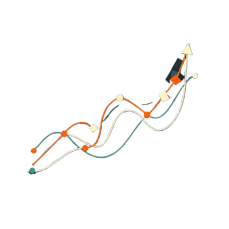 Abstract growth graph illustration